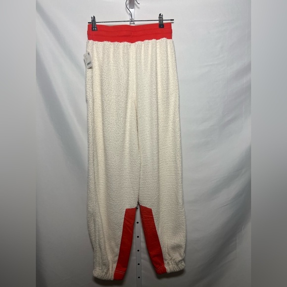 FP Movement By Free People Cuddle Up Fleece Tie Waist Pants In Ivory - Picture 6 of 12